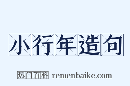 小行年造句是什么意思的图片